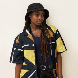 Chemise mixte afro-style 'Bogolan' design