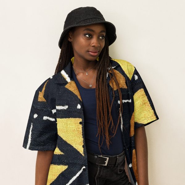 Chemise mixte afro-style 'Bogolan' design